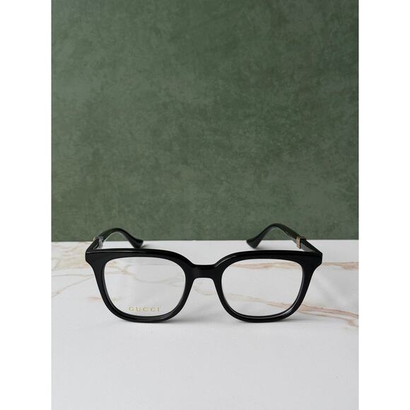 NEW Gucci GG1497O Black Square Unisex Eyeglasses Frames main image 4